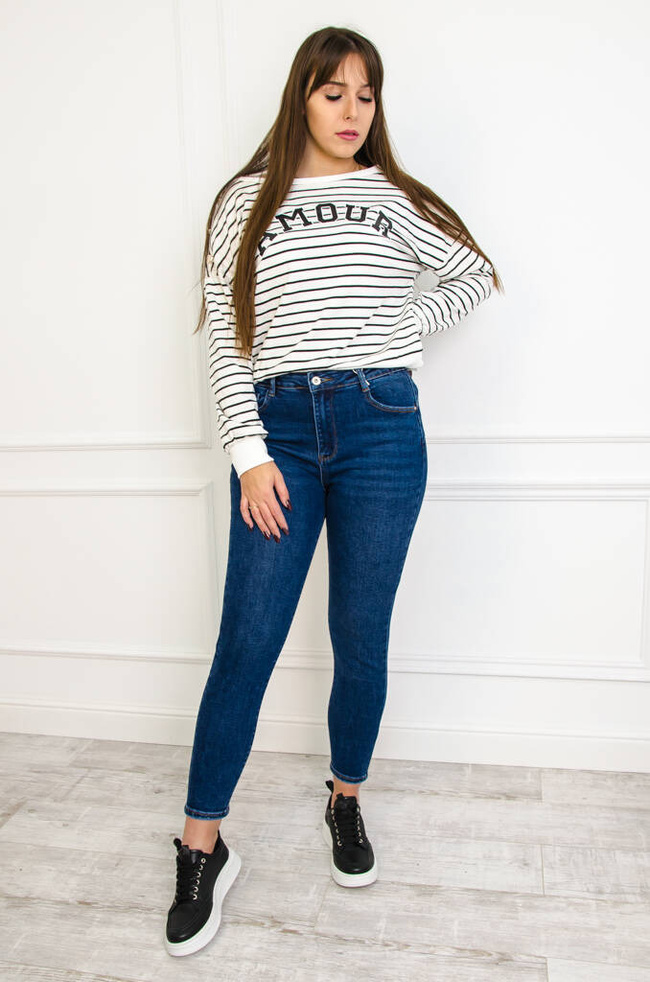 CIEMNE SPODNIE JEANSOWE- PLUS SIZE