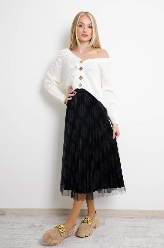 CZARNA DWUSTRONNA SPÓDNICA Z TIULEM