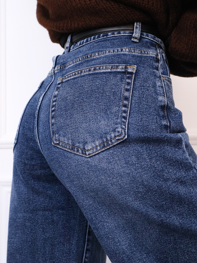 SPODNIE JEANSOWE BALLOON Z WYSOKIM STANEM