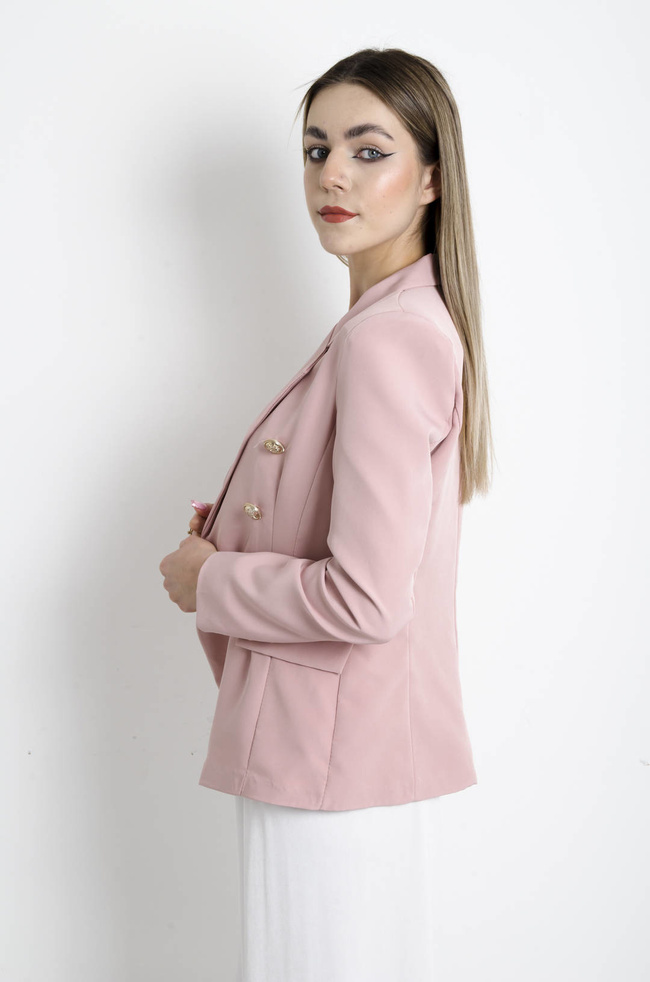 MARYNARKA Z GUZIKAMI W KOLORZE BRUDNEGO RÓŻU 