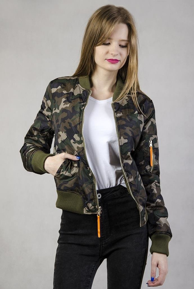 Dwustronna kurtka bomberka khaki/moro