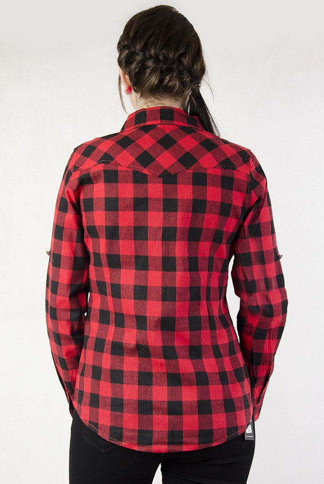 Koszula w czerwono - czarną kratę