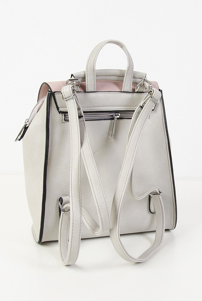 Plecak szaro-różowy