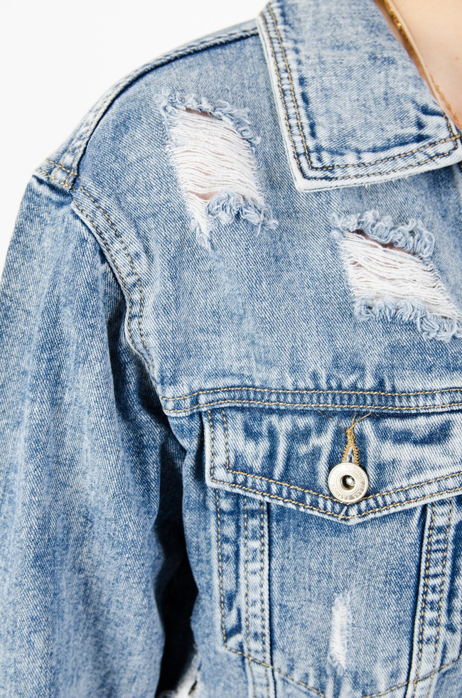 DŁUGA KURTKA JEANSOWA