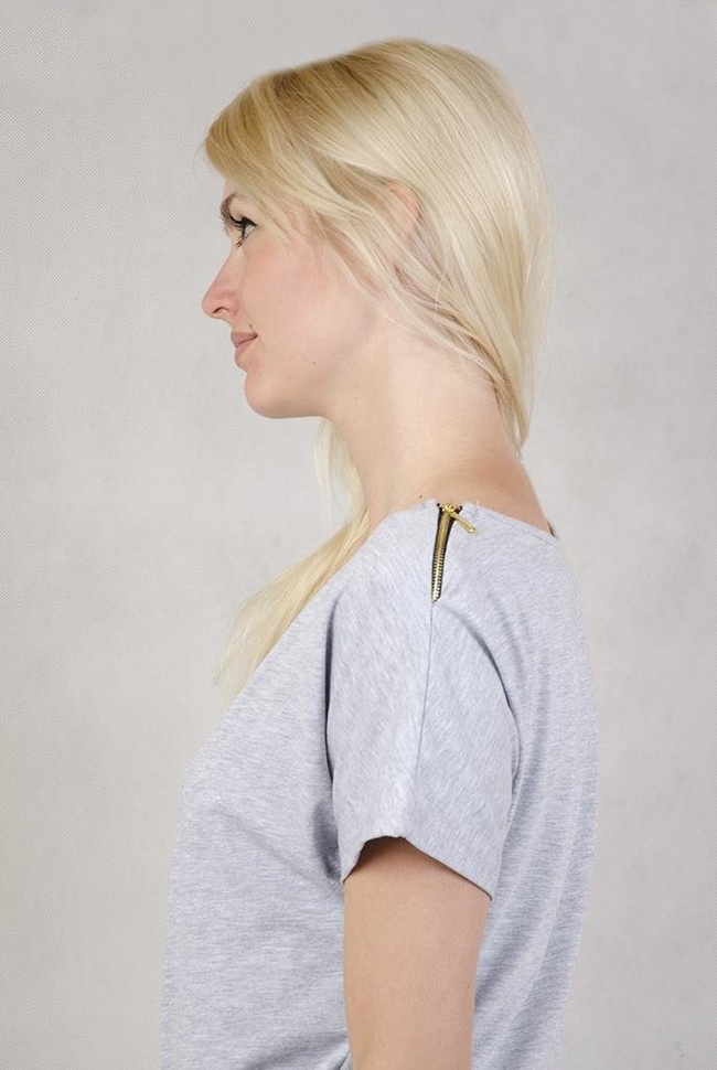 Kombinezon z krótkim rękawem szary