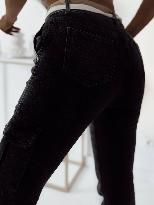 SPODNIE BOJÓWKI Z KIESZENIAMI- CZARNE