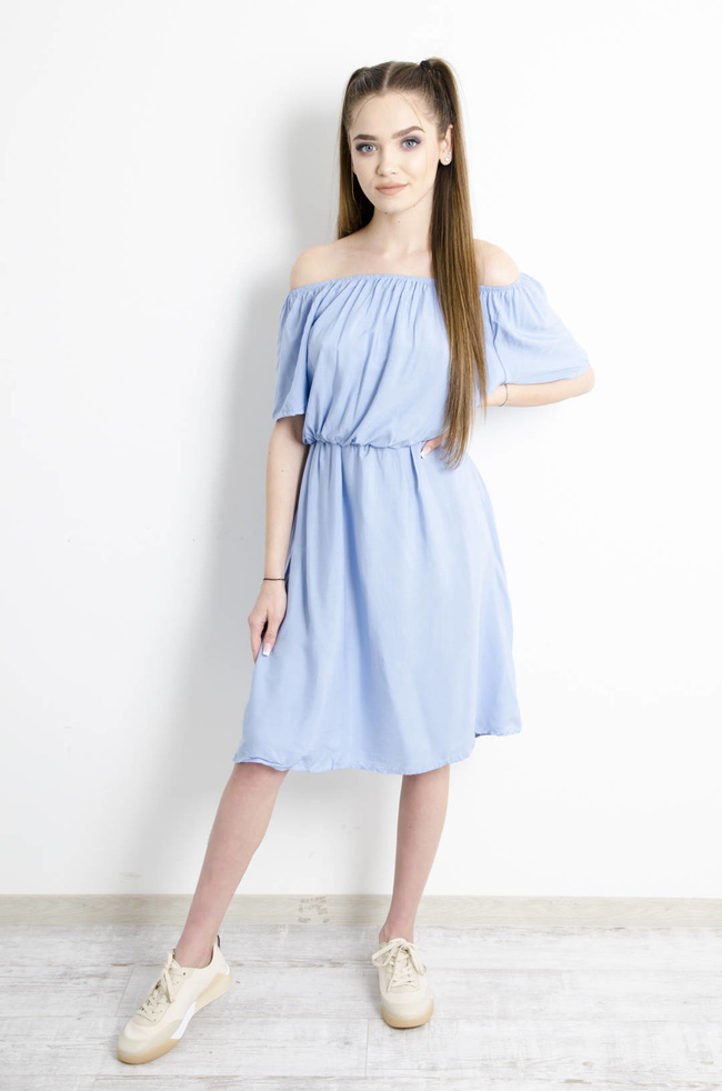 SUKIENKA HISZPANKA MIDI - NIEBIESKA