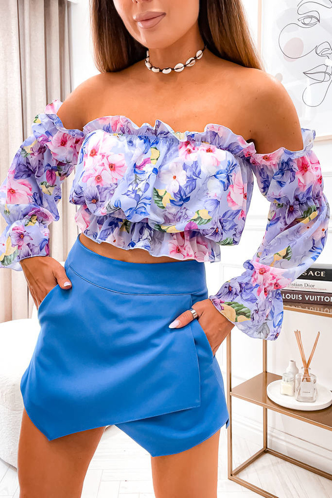 SPÓDNICO-SPODENKI ASYMETRYCZNE- NIEBIESKA