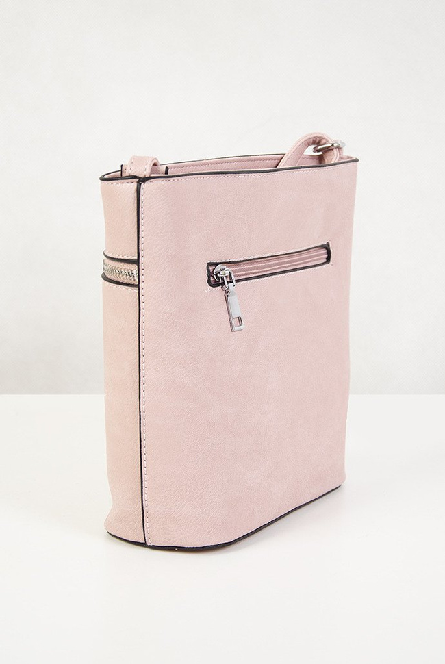 Mała różowa torebka z zamkami