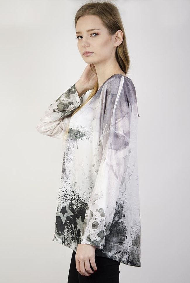 Biała bluzka z gwiazdą