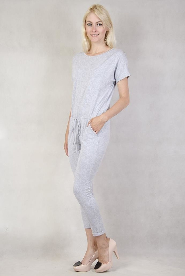 Kombinezon z krótkim rękawem szary