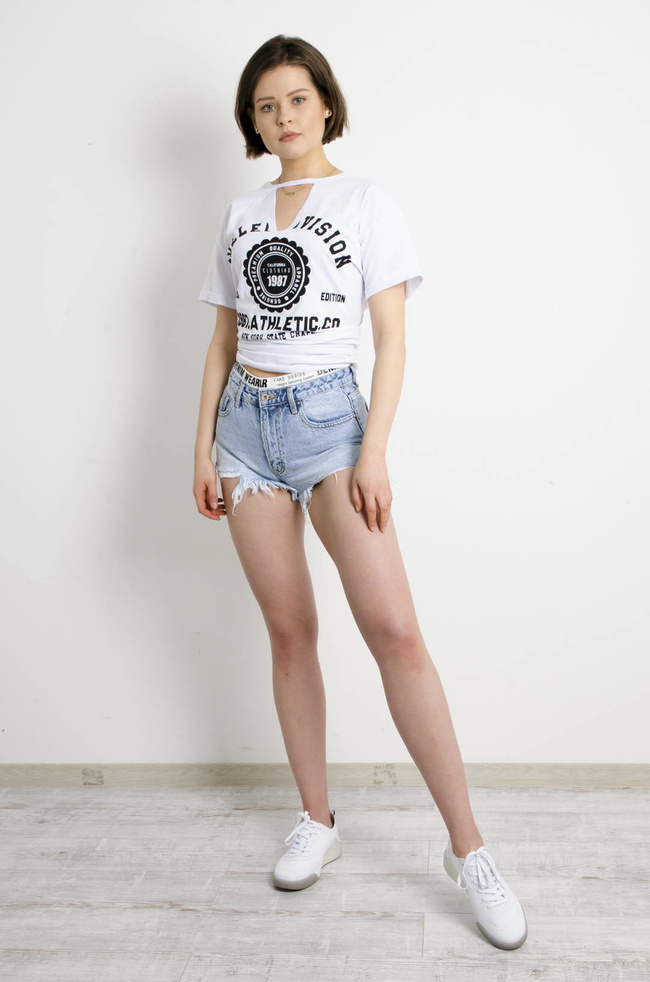 SZORTY JEANSOWE Z GUMĄ  WYSOKI STAN 