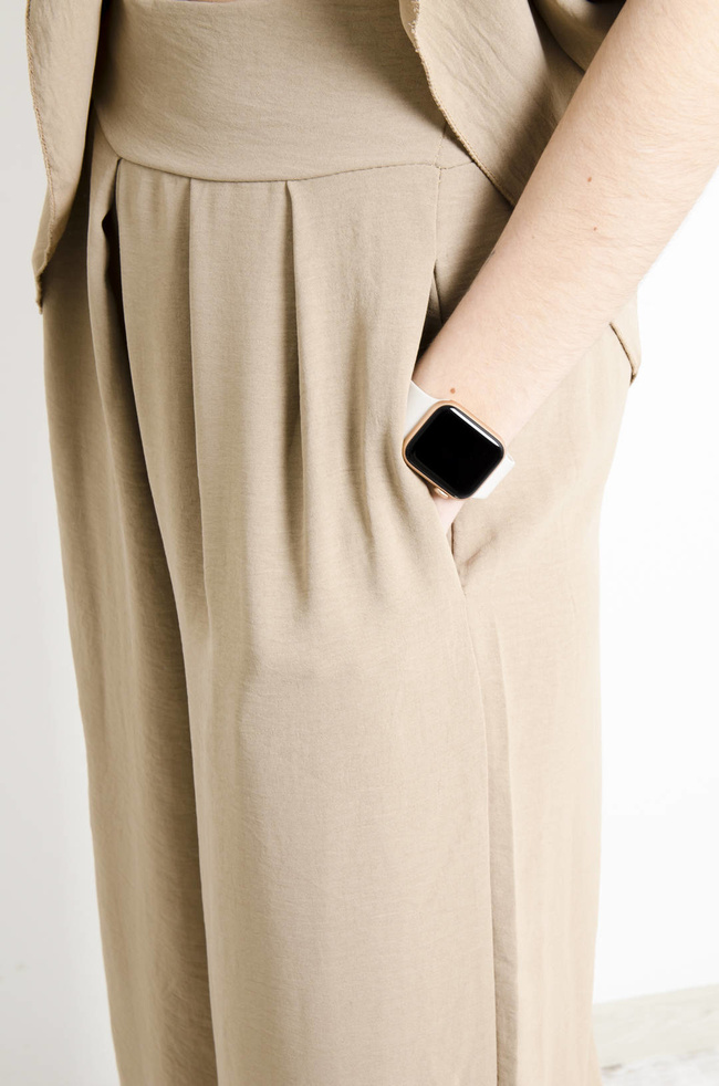 KOMPLET BRĄZOWY Z OZDOBNYM WISIORKIEM