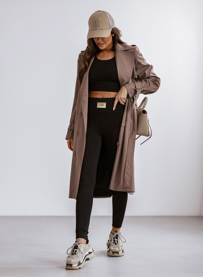 DOPASOWANY KOMPLET TOP+ LEGGINSY- CZARNY