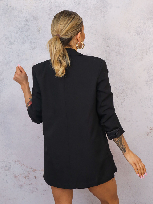 KOMPLET ELEGANCKI MARYNARKA+ SPÓDNICO-SPODENKI- CZARNY