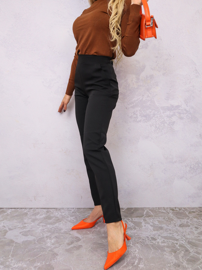 SPODNIE CYGARETKI- CZARNE