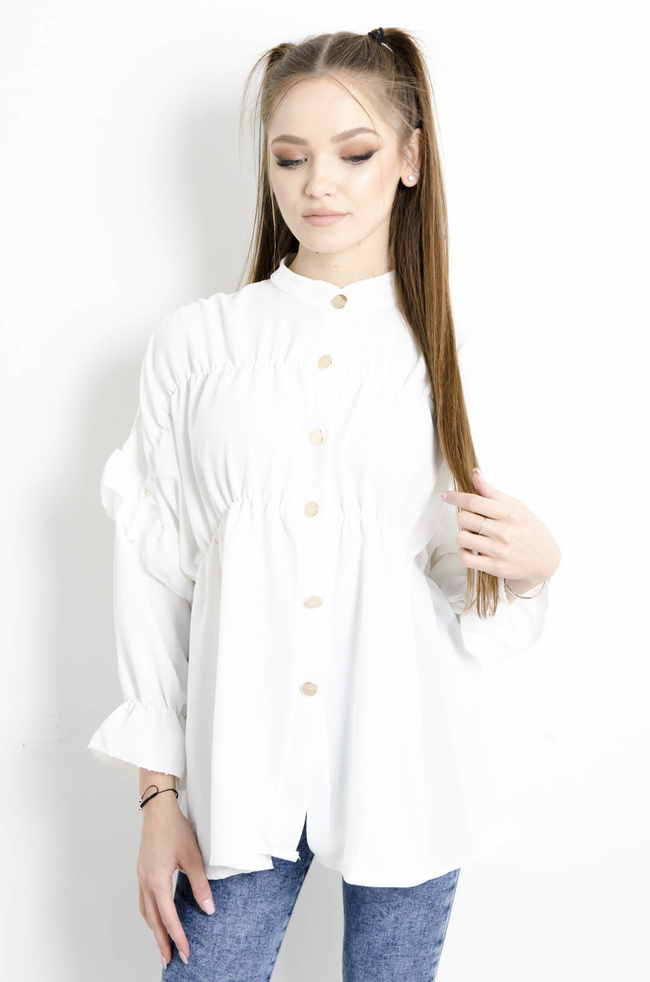 KOSZULA BIAŁA Z FALBANAMI