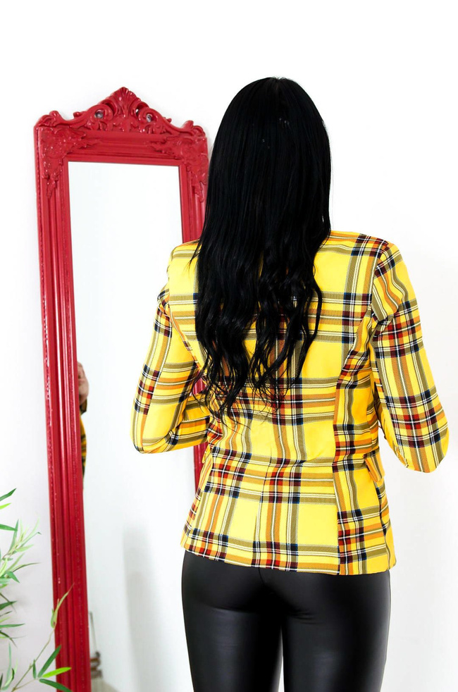 ŻÓŁTA MARYNARKA W KRATĘ