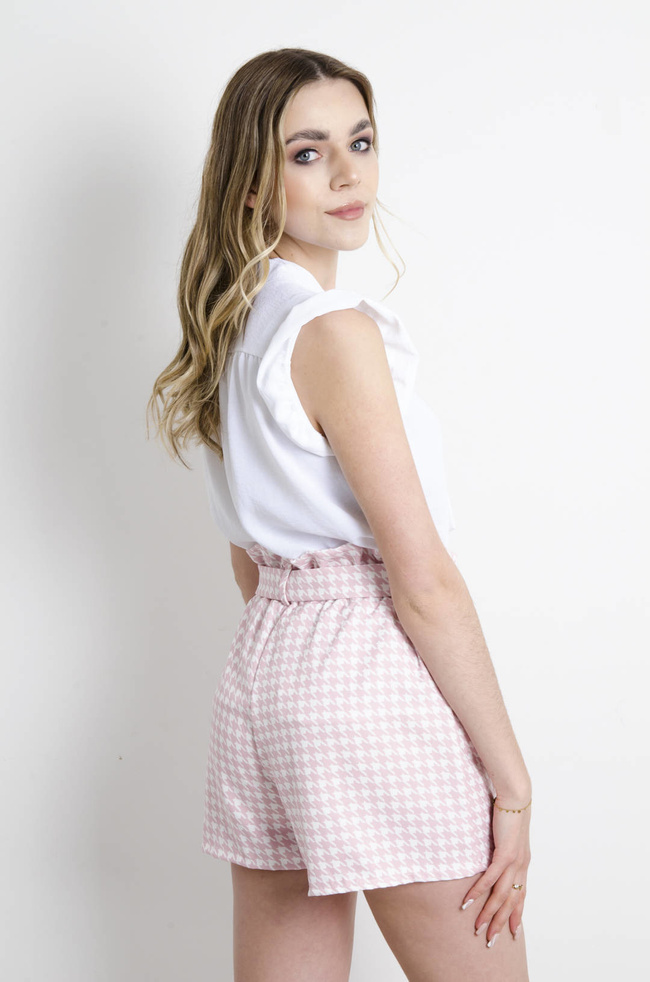 BLUZKA Z WIĄZANIEM BIAŁA