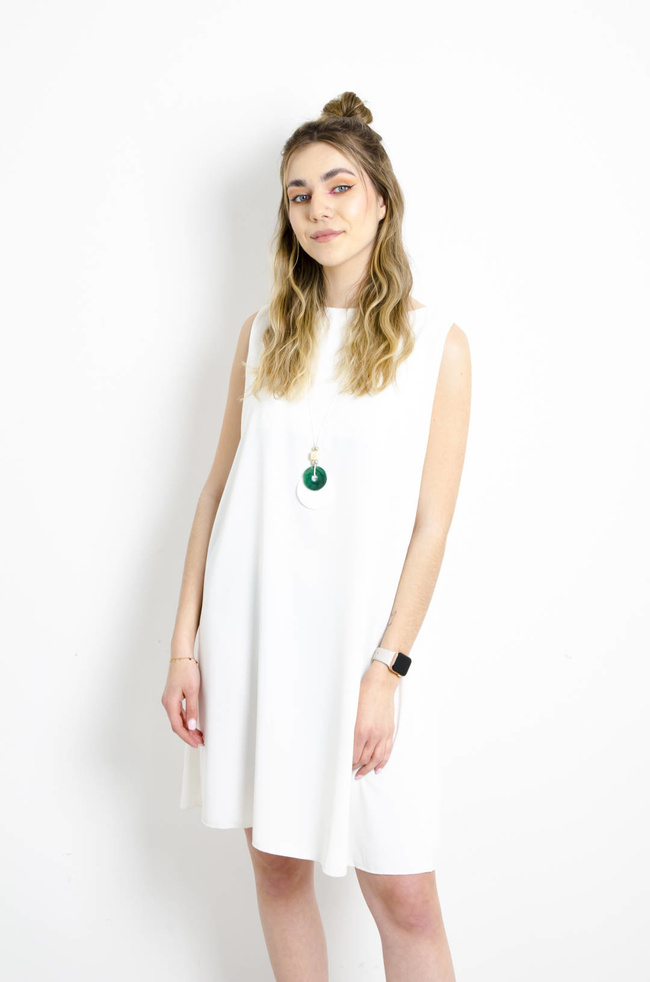 SUKIENKA NA RAMIĄCZKACH + WISIOREK- BIAŁA