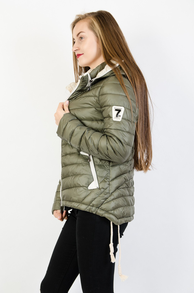 Khaki kurtka pikowana