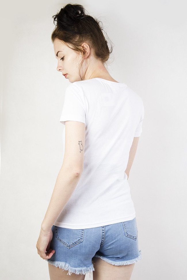 Biała bluzka ze szkicem Minnie Mouse