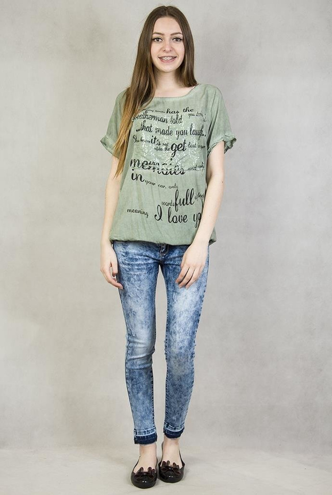 Zielona bluzka z cekinami