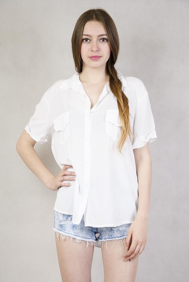 Koszula na krótki rękaw biała