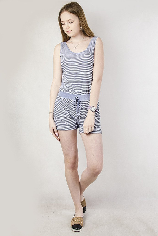 Kombinezon w granatowe paski