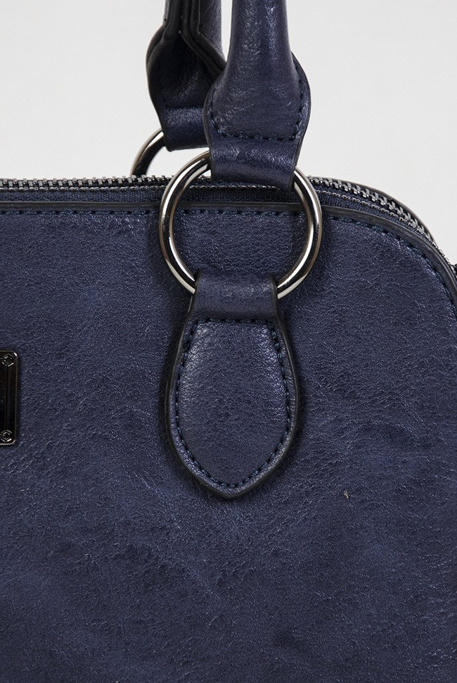 Granatowa torebka usztywniana