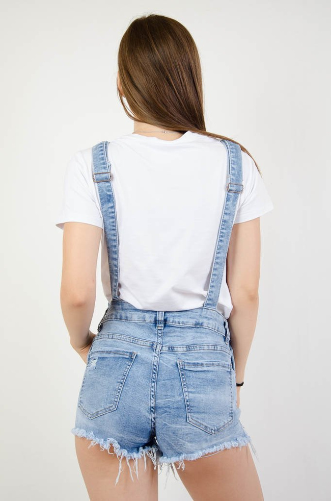 OGRODNICZKI JEANSOWE Z PRZETARCIAMI