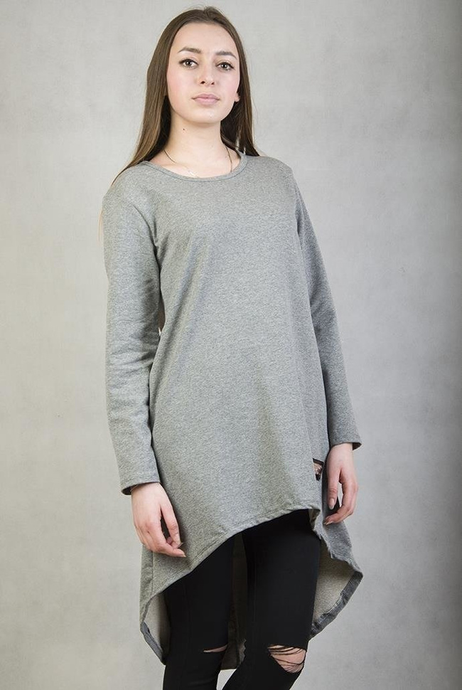 Ciemno-szara, asymetryczna tunika