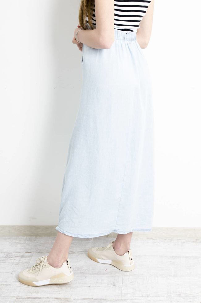 SPÓDNICA ROZKLOSZOWANA JEANSOWA- TENCEL