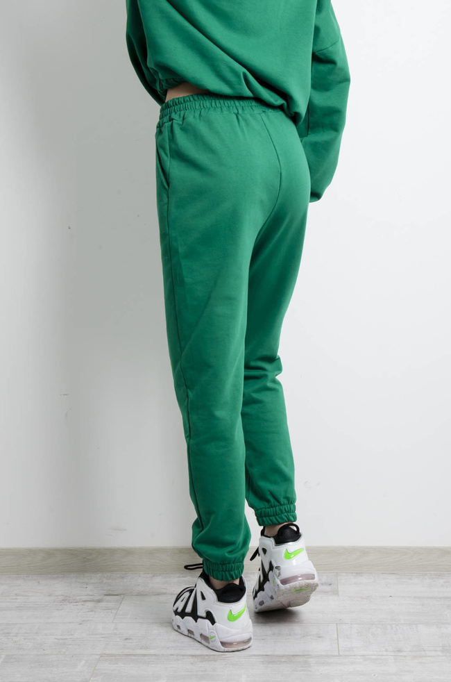 KOMPLET DRESOWY BAWEŁNIANY W KOLORZE ZIELONYM