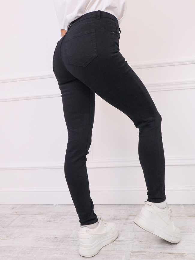 SPODNIE JEANSOWE SKINNY PUSH UP- CZARNE