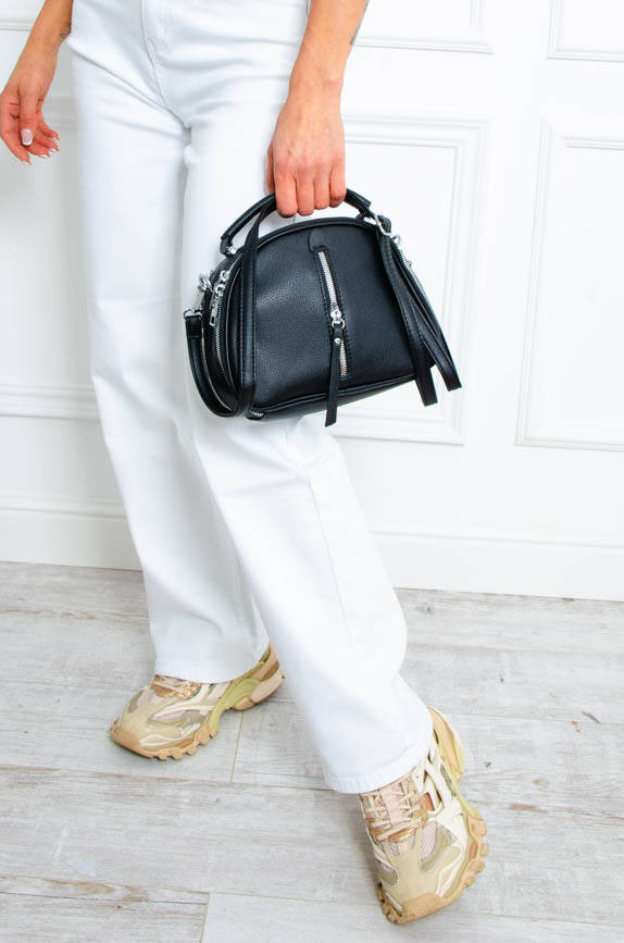 TOREBKA KUFEREK Z OZDOBNYM ZAMKIEM- CZARNA