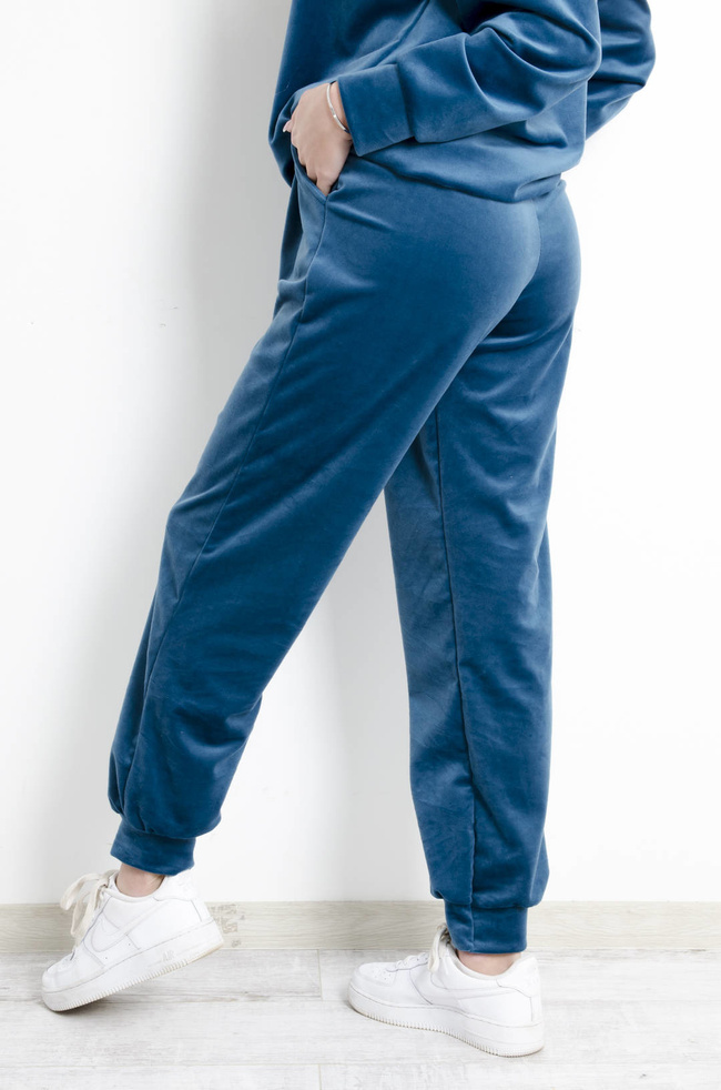 KOMPLET DRESOWY WELUROWY TURKUSOWY