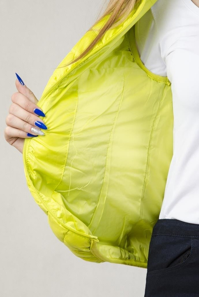 Kamizelka pikowana limonkowa