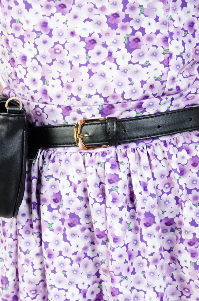 MAŁA PIKOWANA TOREBKA NA ŁAŃCUSZKU  / NERKA + PASEK