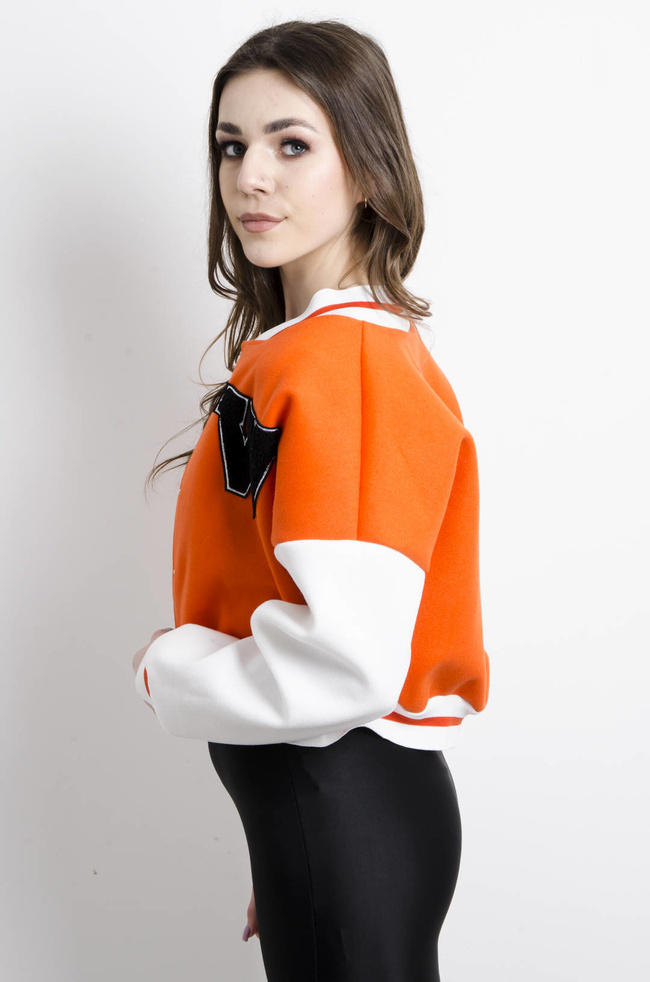 BLUZA BEJSBOLÓWKA - POMARAŃCZOWA