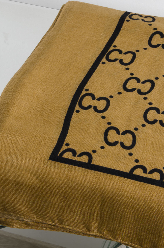 BRĄZOWY WZORZYSTY SZAL CC