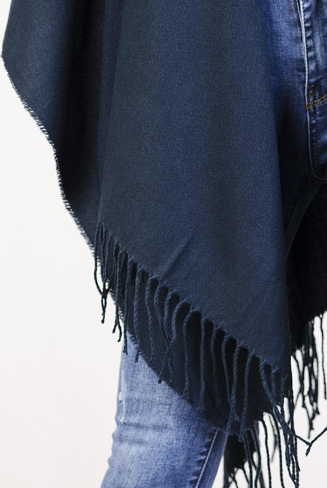 Narzuta typu ponczo, szmaragdowa