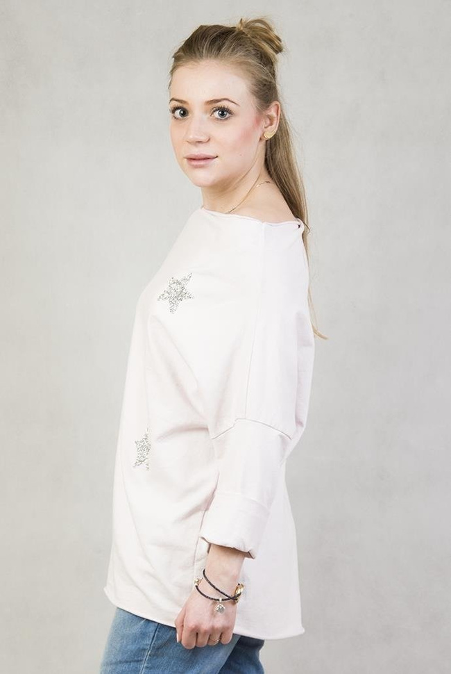 Różowa bluzka z trzema gwiazdkami