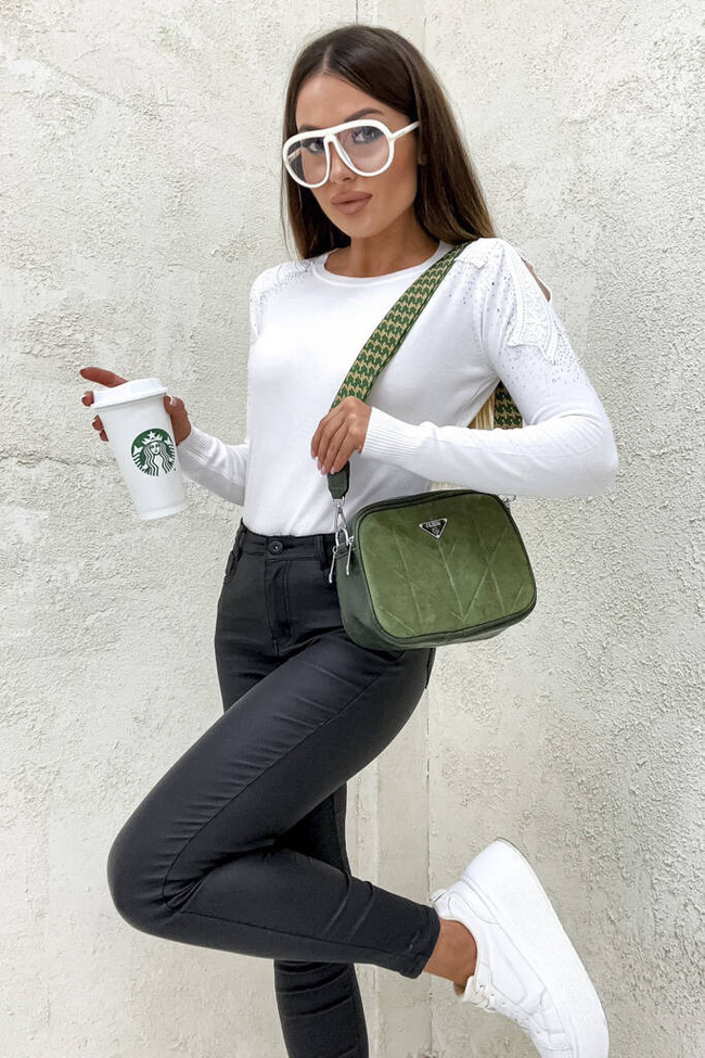 TOREBKA KUFEREK WELUROWA- ZIELONA