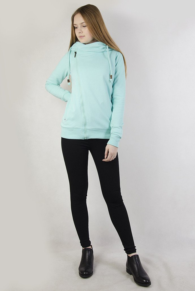 Turkusowa bluza z kapturem
