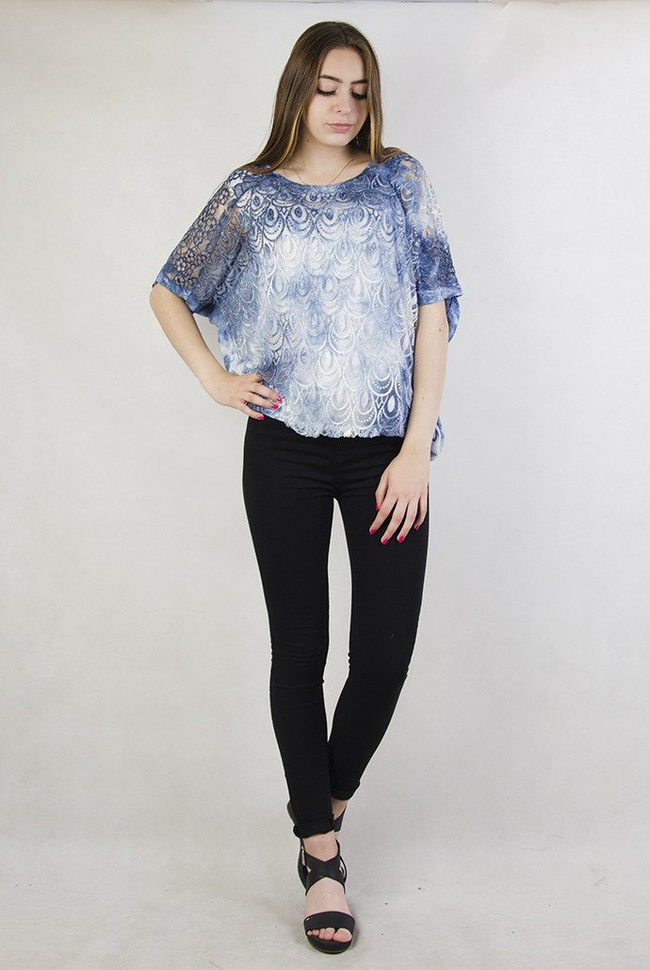 Bluzka niebieska cieniowana