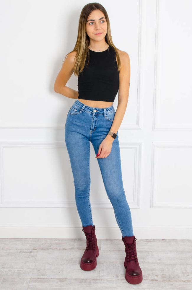 SPODNIE JEANSOWE SKINNY PRZYLEGAJĄCE PUSH UP