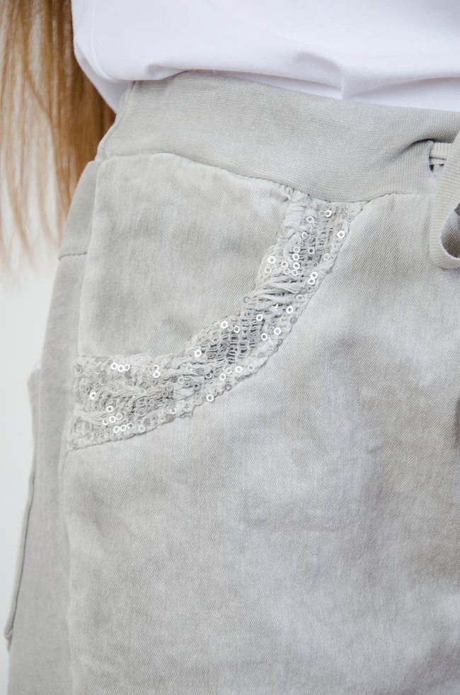 SZARE RYBACZKI Z OZDOBNA KIESZENIĄ