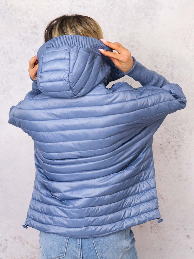 KURTKA PRZEJŚCIOWA O KROJU NIETOPERZA- NIEBIESKA