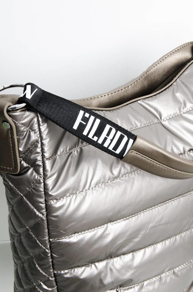 TORBA MATERIAŁOWA PIKOWANA ZŁOTA- SHOPPER